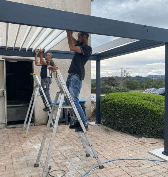 installation pergola sur une terrasse