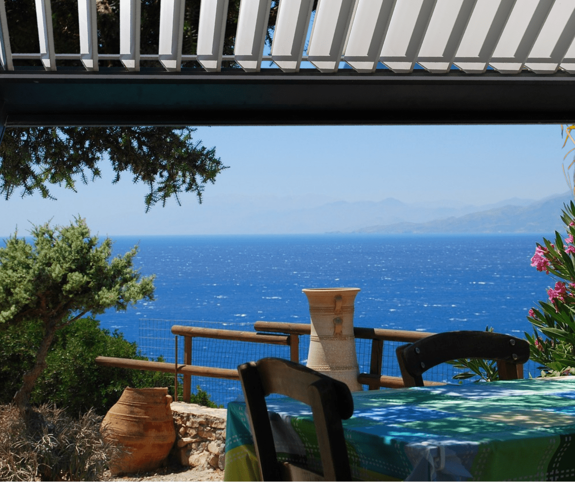 photomontage jardin pergola bioclimatique et vue sur la mer