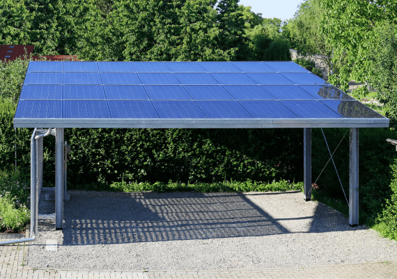 carport en métal, illustration article Protéger son véhicule grâce à sa pergola